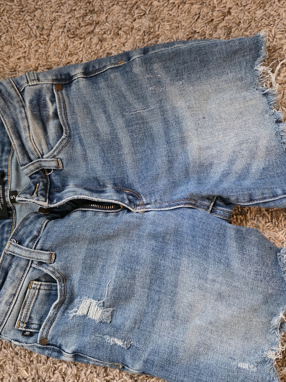 Judy Blue Light Blue High Waist Distressed Denim Shorts
